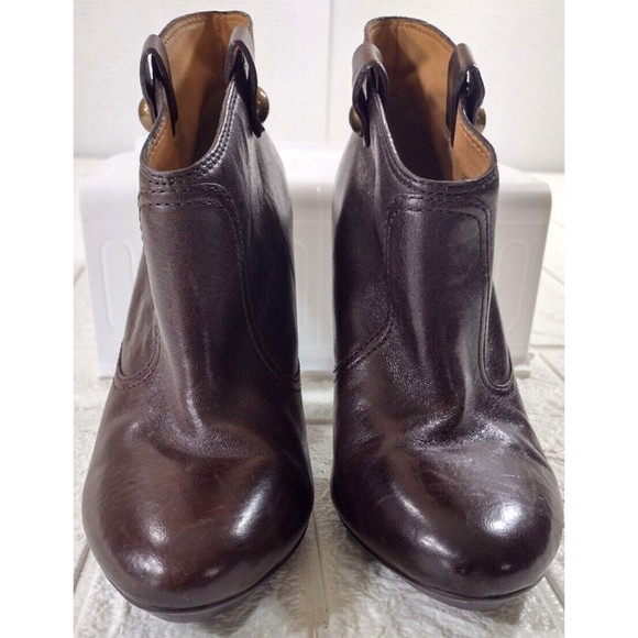 Coach Smooth Leather Heeled Booties Brown Women's Size 6.5 - Picture 3 of 13